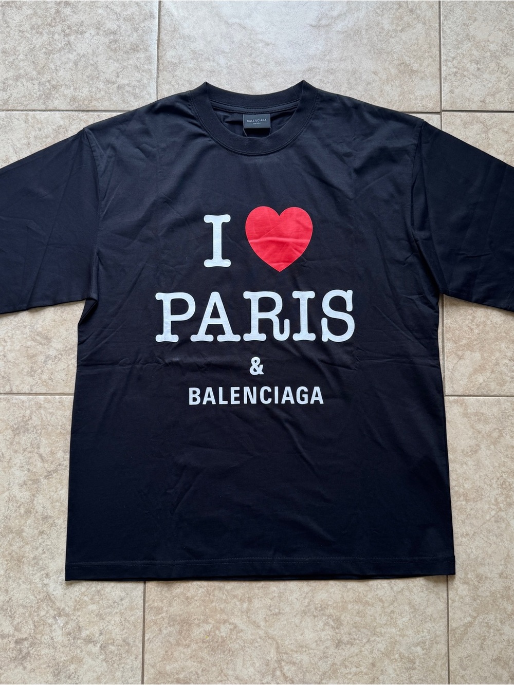 Balanciaga "I ♥ Paris" Black Tee